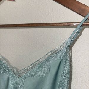 Victoria's Secret Teal Satin Slip Dress